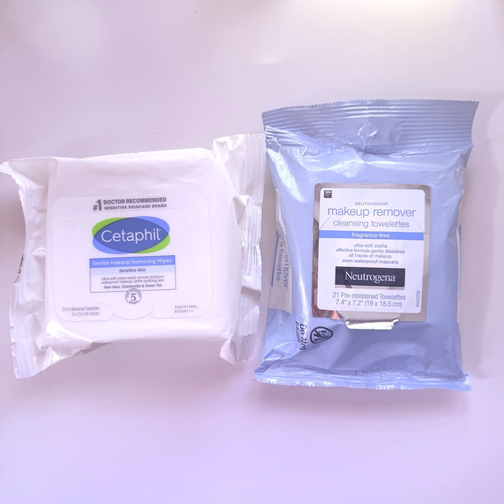 Cetaphil & Neutrogena Makeup Removing Wipes Bundle